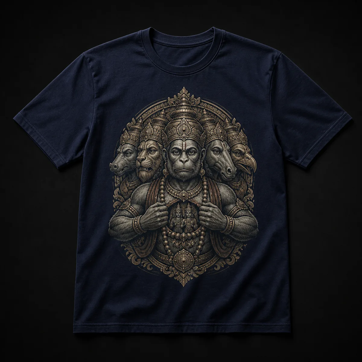 Fivefold Guardian Hanuman T-shirt concept