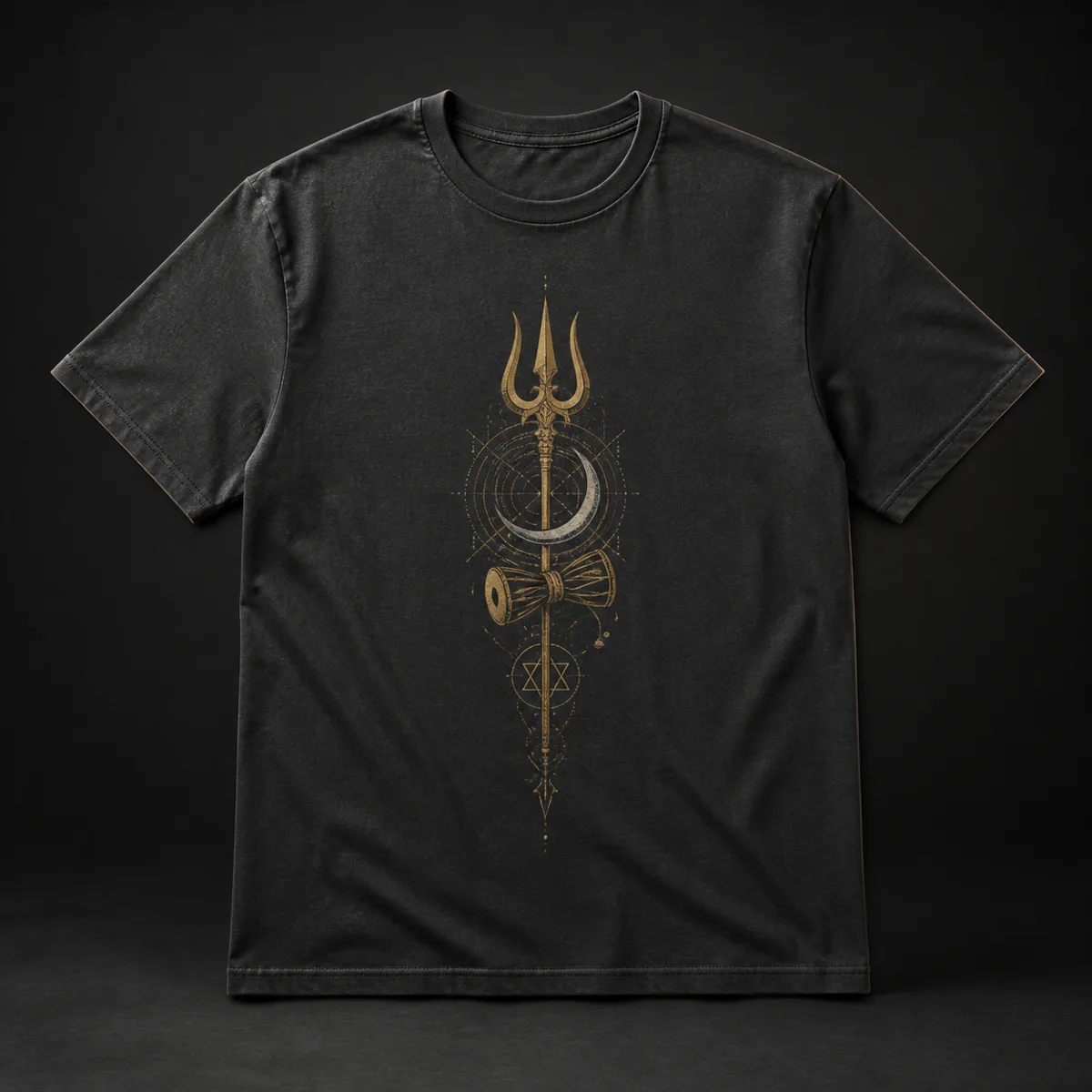 Trishul & Damaru Shiva T-shirt concept
