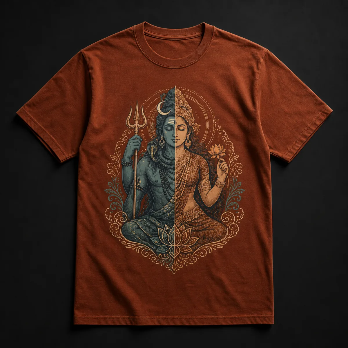 Sacred Duality Shiva T-shirt concept