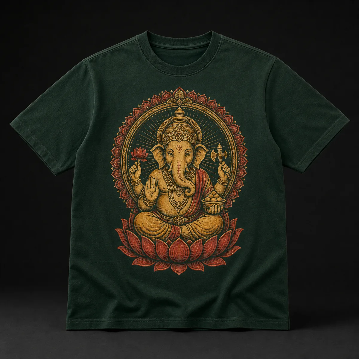 Lotus Vinayaka Ganesha T-shirt concept