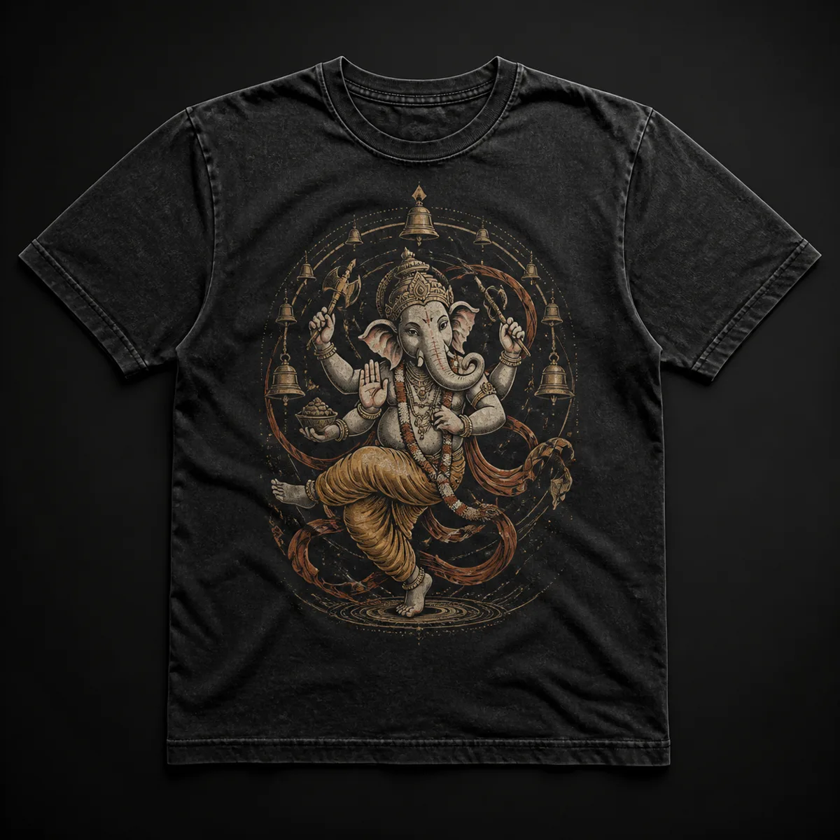 Rhythm of Wisdom Ganesha T-shirt concept