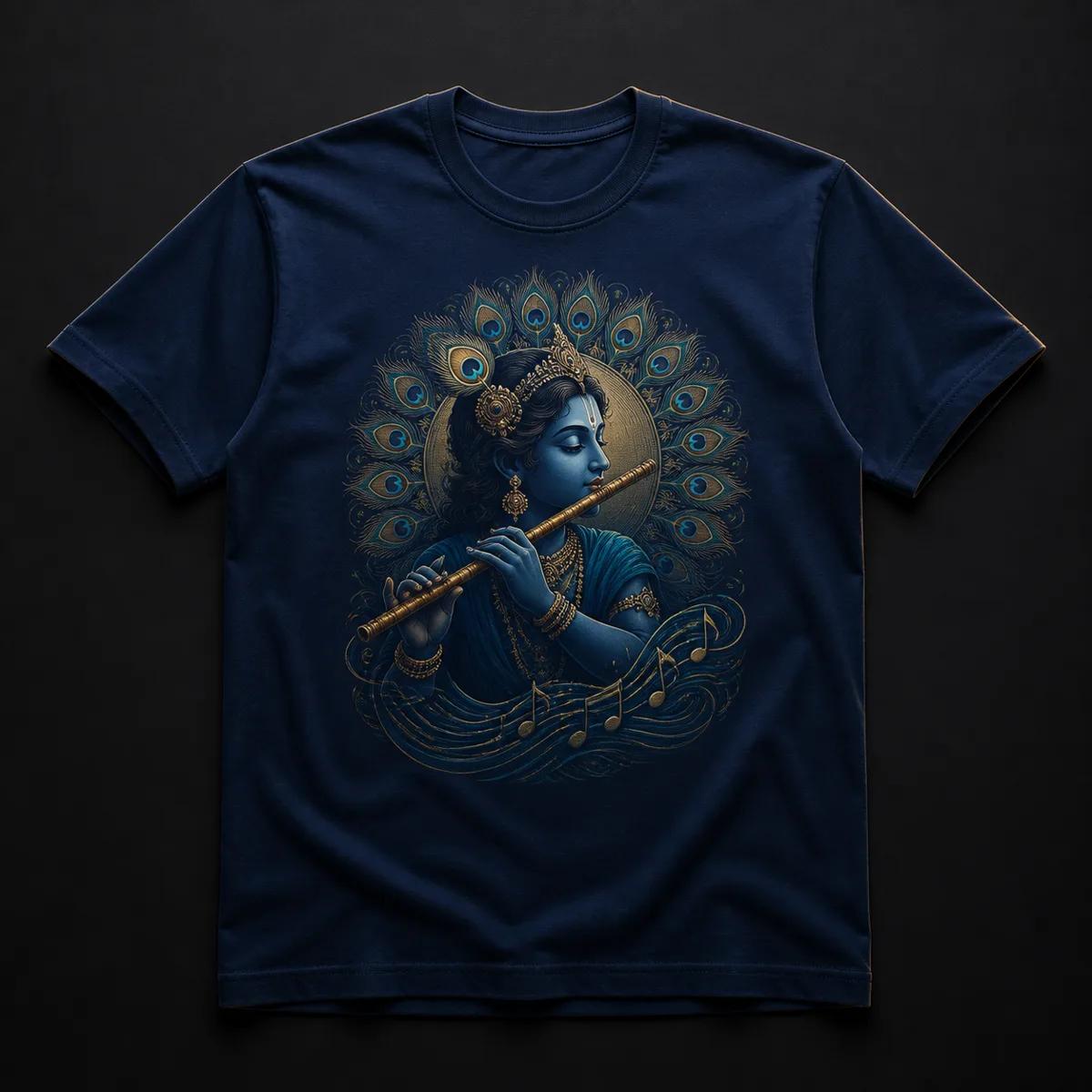 Song of Brindavan Krishna T-shirt concept